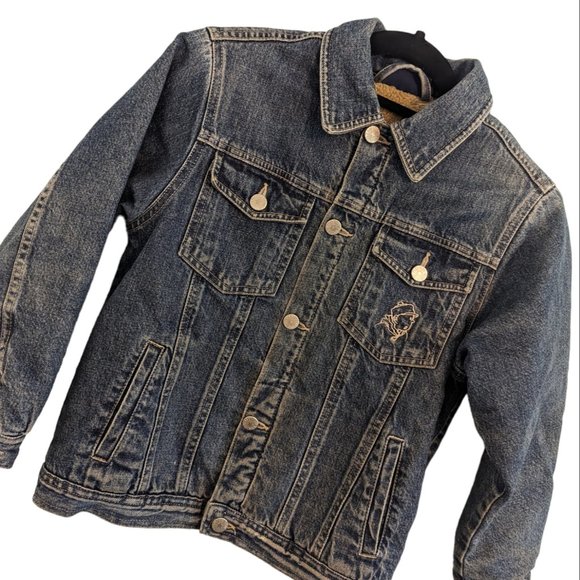 Vintage Thick Lined Adventures of Tin Tin Demin Jacket Unique - Picture 3 of 15